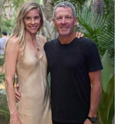 Kristin Richard's ex-spouse Lance Armstrong with his current partner Anna Hansen